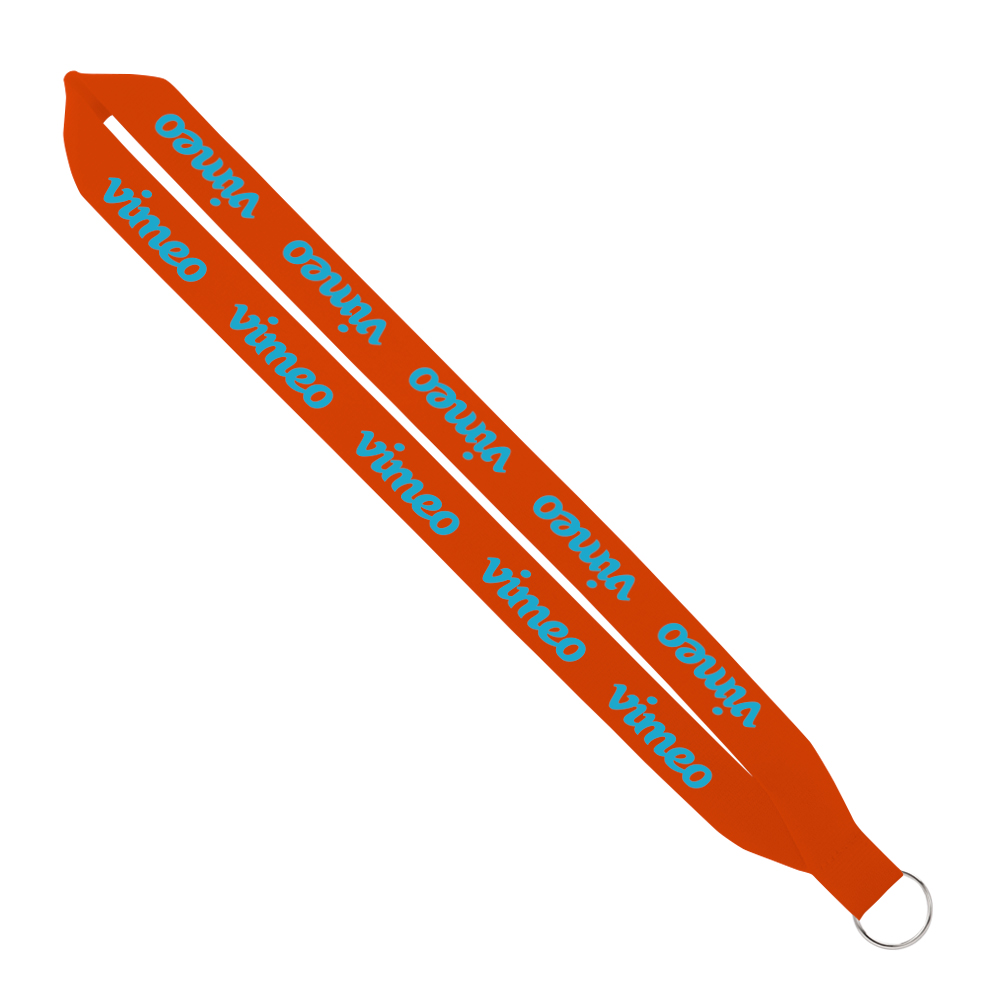 IMPORT Rush 1" Polyester Lanyard with Sewn Silver Split-Ring 1