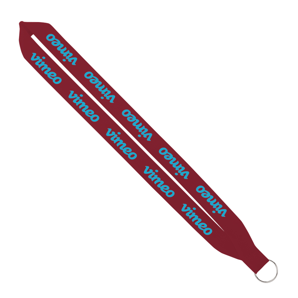 IMPORT Rush 1" Polyester Lanyard with Sewn Silver Split-Ring 1