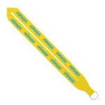 IMPORT Rush 1" Polyester Lanyard with Sewn Silver Split-Ring - White IMPORT Rush 1" Polyester Lanyard with Sewn Silver Split-Ring - White