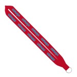 IMPORT Rush 1" Polyester Lanyard with Sewn Silver Split-Ring - Red IMPORT Rush 1" Polyester Lanyard with Sewn Silver Split-Ring - Red