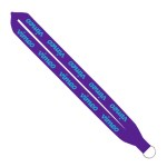 IMPORT Rush 1" Polyester Lanyard with Sewn Silver Split-Ring - Purple IMPORT Rush 1" Polyester Lanyard with Sewn Silver Split-Ring - Purple