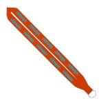 IMPORT Rush 1" Polyester Lanyard with Sewn Silver Split-Ring - Orange IMPORT Rush 1" Polyester Lanyard with Sewn Silver Split-Ring - Orange