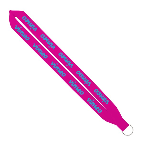 IMPORT Rush 1" Polyester Lanyard with Sewn Silver Split-Ring 1