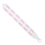 IMPORT Rush 1" Polyester Lanyard with Sewn Silver Split-Ring - White Blank IMPORT Rush 1" Polyester Lanyard with Sewn Silver Split-Ring - White Blank