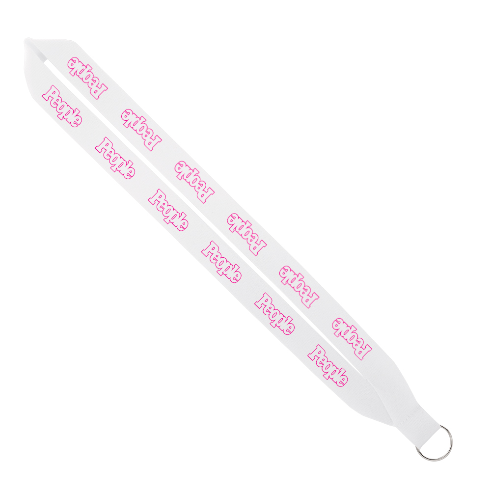 IMPORT Rush 1" Polyester Lanyard with Sewn Silver Split-Ring 1