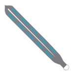 IMPORT Rush 1" Polyester Lanyard with Sewn Silver Split-Ring - Cool Gray 8C IMPORT Rush 1" Polyester Lanyard with Sewn Silver Split-Ring - Cool Gray 8C