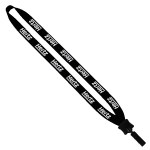 3/4" Cotton Lanyard with Plastic Clamshell & Bulldog Clip 1 3/4" Cotton Lanyard with Plastic Clamshell & Bulldog Clip 1