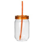 Fiesta Mason Jar Tumbler - 22 Oz. - Orange Blank Fiesta Mason Jar Tumbler - 22 Oz. - Orange Blank