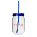Fiesta Mason Jar Tumbler - 22 Oz. - Blue Eyecandy Digital Transfer Fiesta Mason Jar Tumbler - 22 Oz. - Blue Eyecandy Digital Transfer