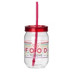 Fiesta Mason Jar Tumbler - 22 Oz. - Red Spectrum Digital Print Fiesta Mason Jar Tumbler - 22 Oz. - Red Spectrum Digital Print