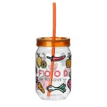 Fiesta Mason Jar Tumbler - 22 Oz. - Orange Fiesta Mason Jar Tumbler - 22 Oz. - Orange