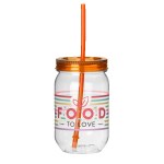 Fiesta Mason Jar Tumbler - 22 Oz. - Orange Spectrum Digital Print Fiesta Mason Jar Tumbler - 22 Oz. - Orange Spectrum Digital Print