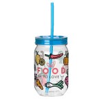 Fiesta Mason Jar Tumbler - 22 Oz. - Carolina Blue Fiesta Mason Jar Tumbler - 22 Oz. - Carolina Blue