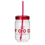 Fiesta Mason Jar Tumbler - 22 Oz. - Red Fiesta Mason Jar Tumbler - 22 Oz. - Red