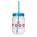 Fiesta Mason Jar Tumbler - 22 Oz. - Carolina Blue Fiesta Mason Jar Tumbler - 22 Oz. - Carolina Blue
