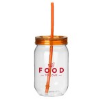 Fiesta Mason Jar Tumbler - 22 Oz. - Orange Screen Print Fiesta Mason Jar Tumbler - 22 Oz. - Orange Screen Print