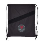 Mt Baldy Basecamp Recycled Drawcord Backpack - Black Heat Transfer Mt Baldy Basecamp Recycled Drawcord Backpack - Black Heat Transfer