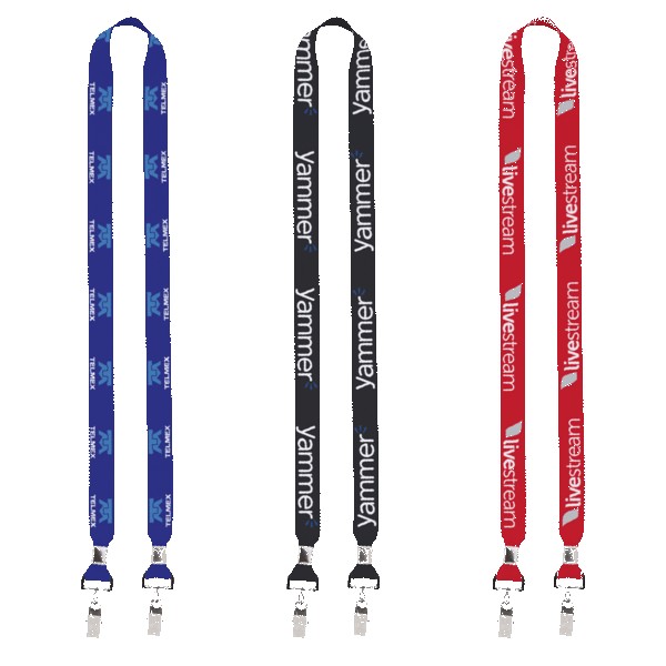 IMPORT Rush 3/4" Dye-Sublimated 2-Ended Lanyard with Dual Silver Crimp & Split-Ring 1 IMPORT Rush 3/4" Dye-Sublimated 2-Ended Lanyard with Dual Silver Crimp & Split-Ring 1