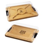 Flip, Serve & Store Board - Rectangle - Natural Laser Engraving Flip, Serve & Store Board - Rectangle - Natural Laser Engraving