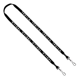 1/2" Cotton Double Swivel Hook Lanyard 1 1/2" Cotton Double Swivel Hook Lanyard 1