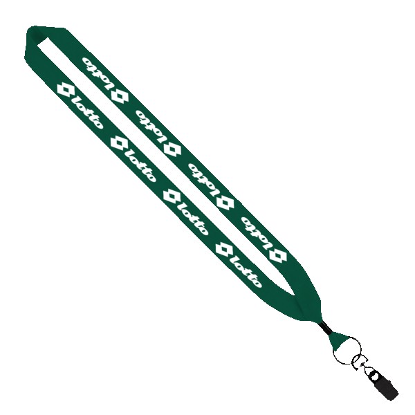 1" Cotton Lanyard with Metal Crimp & Metal Bulldog Clip 1
