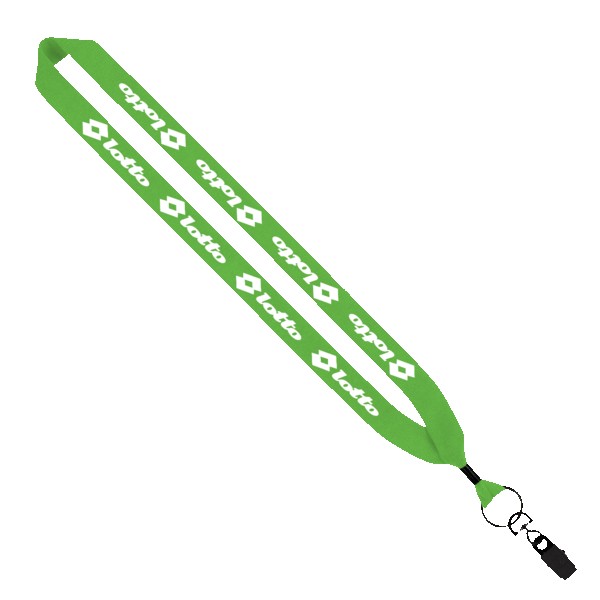 1" Cotton Lanyard with Metal Crimp & Metal Bulldog Clip 1
