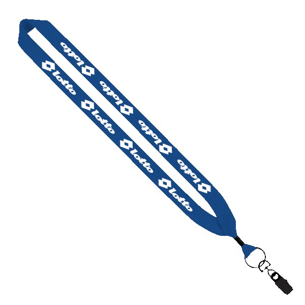 1" Cotton Lanyard with Metal Crimp & Metal Bulldog Clip 1