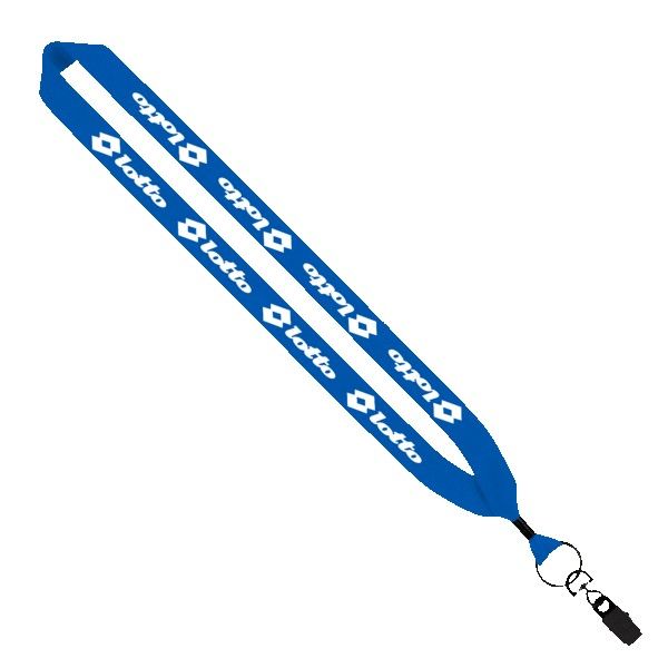 1" Cotton Lanyard with Metal Crimp & Metal Bulldog Clip 1