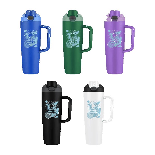 Monticello 30 oz Vacuum Mug w/Push up Lid 1