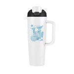 Monticello 30 oz Vacuum Mug w/Push up Lid - TM26801-WH-SP Monticello 30 oz Vacuum Mug w/Push up Lid - TM26801-WH-SP