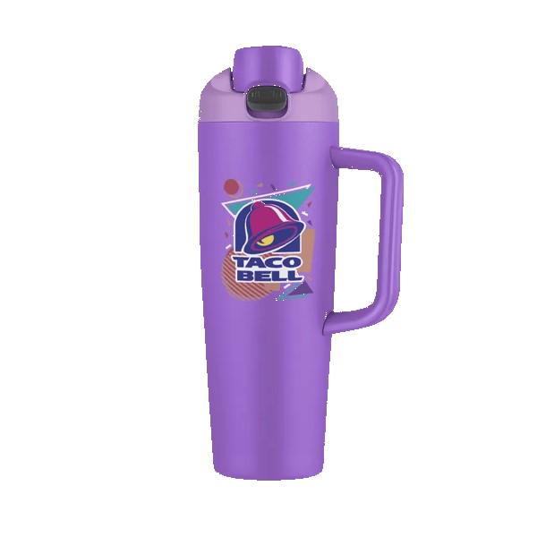 Monticello 30 oz Vacuum Mug w/Push up Lid 1