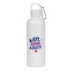 Hydraclasp 25 oz Single Wall Stainless Steel Water Bottle with Carabiner - WB26803-WH-SPEC Hydraclasp 25 oz Single Wall Stainless Steel Water Bottle with Carabiner - WB26803-WH-SPEC