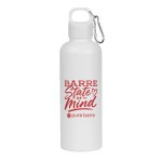 Hydraclasp 25 oz Single Wall Stainless Steel Water Bottle with Carabiner - WB26803-WH-SP Hydraclasp 25 oz Single Wall Stainless Steel Water Bottle with Carabiner - WB26803-WH-SP