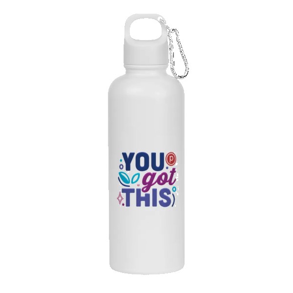 Hydraclasp 25 oz Single Wall Stainless Steel Water Bottle with Carabiner 1