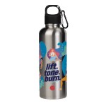 Hydraclasp 25 oz Single Wall Stainless Steel Water Bottle with Carabiner - WB26803-SL-SPECFW Hydraclasp 25 oz Single Wall Stainless Steel Water Bottle with Carabiner - WB26803-SL-SPECFW