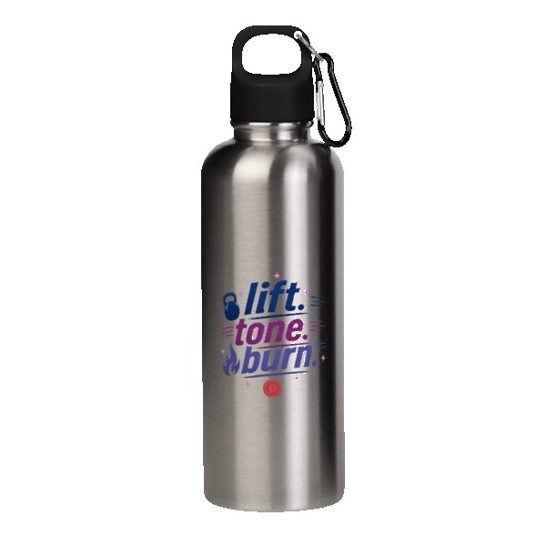 Hydraclasp 25 oz Single Wall Stainless Steel Water Bottle with Carabiner 1