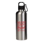 Hydraclasp 25 oz Single Wall Stainless Steel Water Bottle with Carabiner - WB26803-SL-SP Hydraclasp 25 oz Single Wall Stainless Steel Water Bottle with Carabiner - WB26803-SL-SP