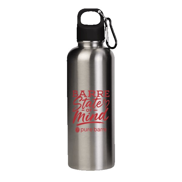 Hydraclasp 25 oz Single Wall Stainless Steel Water Bottle with Carabiner 1