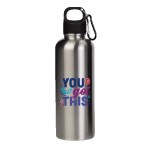 Hydraclasp 25 oz Single Wall Stainless Steel Water Bottle with Carabiner - WB26803-SL-EYE Hydraclasp 25 oz Single Wall Stainless Steel Water Bottle with Carabiner - WB26803-SL-EYE