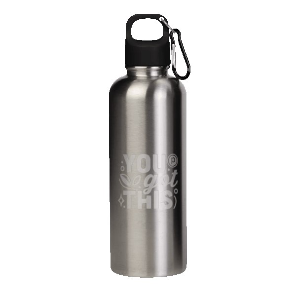Hydraclasp 25 oz Single Wall Stainless Steel Water Bottle with Carabiner 1