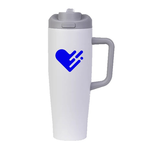 FlipSwitch 40 oz Recycled Stainless Steel Tumbler with Handle 1