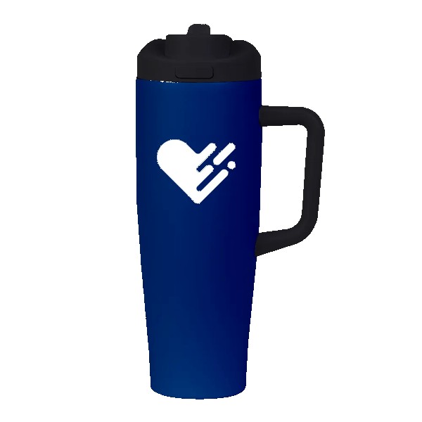 FlipSwitch 40 oz Recycled Stainless Steel Tumbler with Handle 1