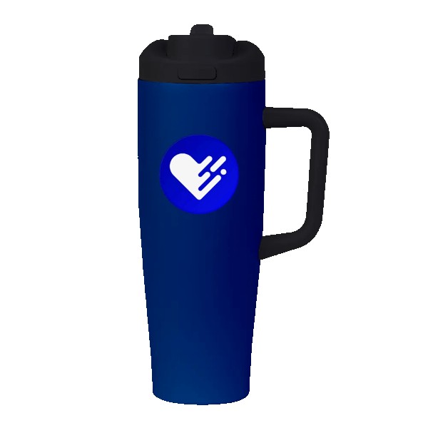 FlipSwitch 40 oz Recycled Stainless Steel Tumbler with Handle 1