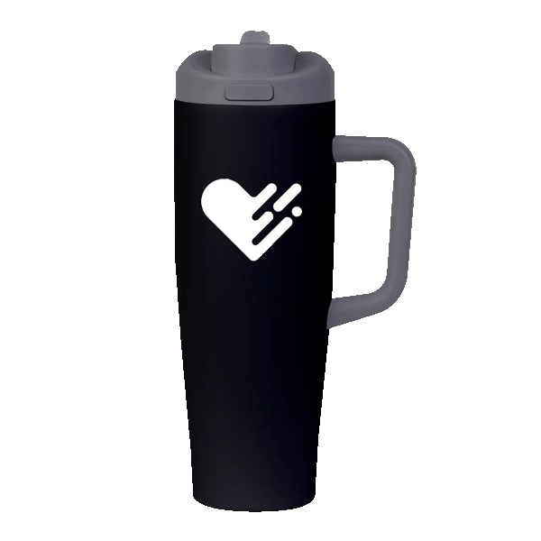 FlipSwitch 40 oz Recycled Stainless Steel Tumbler with Handle 1