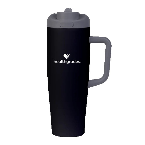 FlipSwitch 40 oz Recycled Stainless Steel Tumbler with Handle 1