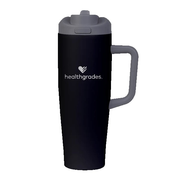 FlipSwitch 40 oz Recycled Stainless Steel Tumbler with Handle 1