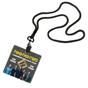 1/8" Polyester Cord Lanyard with Bulldog Clip and 3 1/2"x3 1/2" ID Badge 1 1/8" Polyester Cord Lanyard with Bulldog Clip and 3 1/2"x3 1/2" ID Badge 1