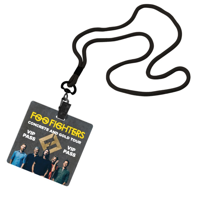 1/8" Polyester Cord Lanyard with Bulldog Clip and 3 1/2"x3 1/2" ID Badge 1 1/8" Polyester Cord Lanyard with Bulldog Clip and 3 1/2"x3 1/2" ID Badge 1