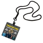 1/8" Polyester Cord Lanyard with Bulldog Clip and 3 1/2"x3 1/2" ID Badge 1 1/8" Polyester Cord Lanyard with Bulldog Clip and 3 1/2"x3 1/2" ID Badge 1