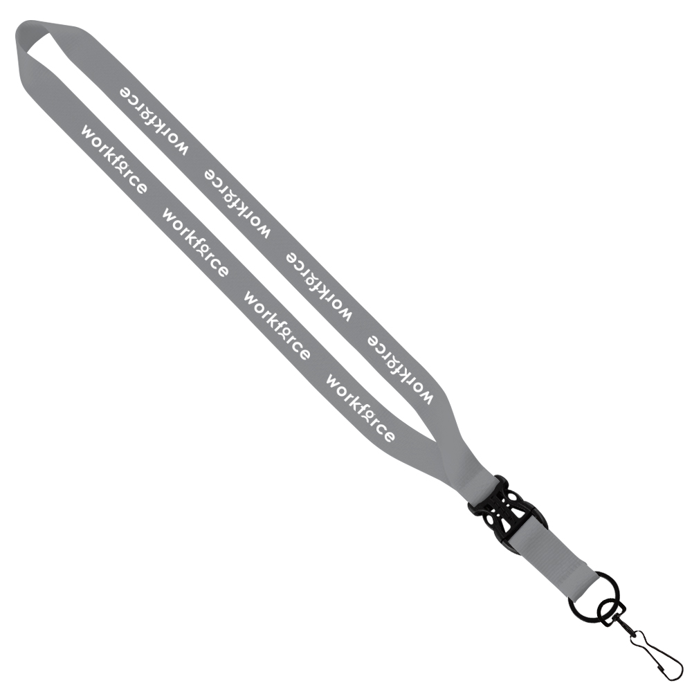 3/4" Polyester Lanyard with Slide Buckle Release & Swivel Snap Hook 1